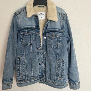 Holister denim fur jacket size M